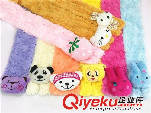 手套/圍巾 兒童手套卡通冬季手套 雙層保暖帶繩立體小熊仔針織小孩手套