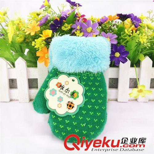 手套/圍巾 韓版冬季加絨加厚保暖手套寶寶兒童手套卡通印花 兒童手套批發(fā)原始圖片2