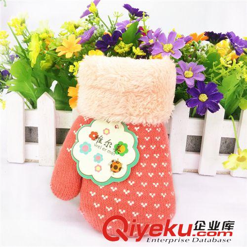 手套/圍巾 韓版冬季加絨加厚保暖手套寶寶兒童手套卡通印花 兒童手套批發(fā)原始圖片3