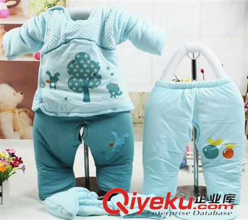 秋冬棉服 保暖系列 韓版 爆款新生兒保暖套裝棉服 寶寶棉衣六件套 嬰兒棉服套裝原始圖片2