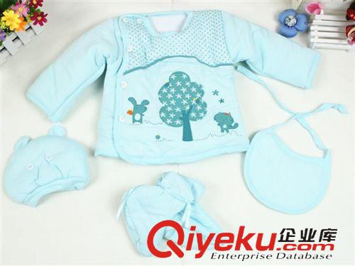 秋冬棉服 保暖系列 韓版 爆款新生兒保暖套裝棉服 寶寶棉衣六件套 嬰兒棉服套裝原始圖片3