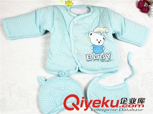 秋冬棉服 保暖系列 韓版加厚寶寶秋冬純棉襖外套/新生兒棉衣服褲五件套 嬰兒棉衣套裝原始圖片2