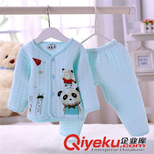 品牌分類 批發(fā) 湯博士寶寶保暖套裝 嬰幼兒童薄棉紐扣內(nèi)衣 新生兒保暖衣