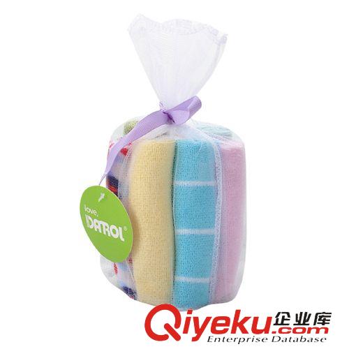 品牌分類 外貿(mào)卡特cater's/DANROL禮品網(wǎng)裝小手帕小毛巾口水巾 8條裝原始圖片3