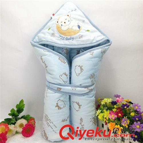 抱被/睡袋/浴巾  批發(fā)新款嬰幼兒包被包毯 天鵝絨小浣熊加厚加大睡袋抱被90*90原始圖片3