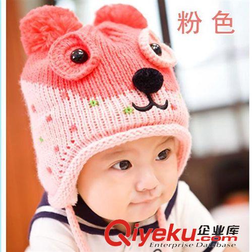 兒童帽子 2014秋冬新款 兒童針織毛線帽 寶寶加絨護(hù)耳帽 嬰兒帽子秋冬原始圖片3