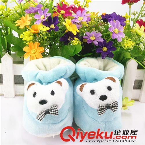 兒童鞋子 廠家直銷2014新款嬰兒卡通印花/純色棉鞋 保暖防滑嬰兒卡通棉鞋原始圖片3