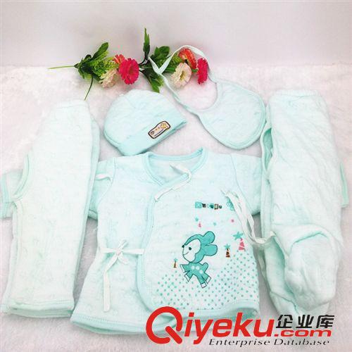 內衣套裝 批發 精品保暖新生兒內衣禮盒 純棉寶寶內衣五件套 保暖內衣套裝原始圖片2