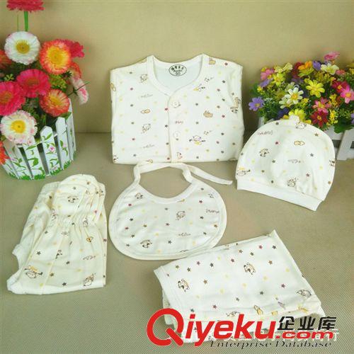 嬰兒禮盒套裝 超舒適星空溫馨寶貝{bfb}全棉嬰兒內(nèi)衣套裝 新生嬰兒內(nèi)衣五件套原始圖片2