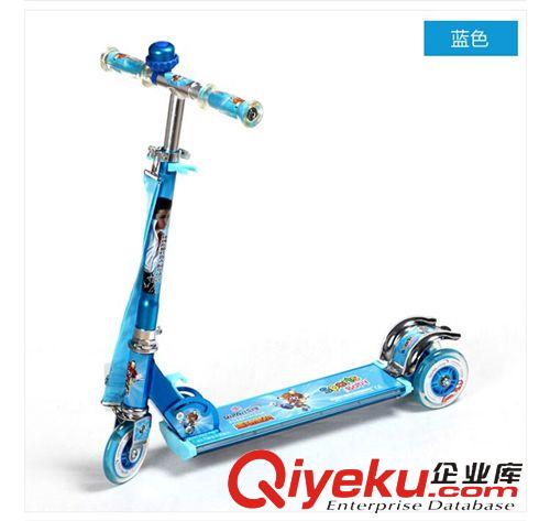 滑板車 琦牌全鋁音樂閃光加大二輪三輪寬板PU大l輪兒童滑板車原始圖片3
