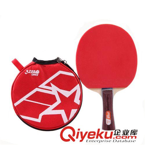 乒乓球拍 紅雙喜zptj一星級A1002橫拍雙面反膠乒乓球拍