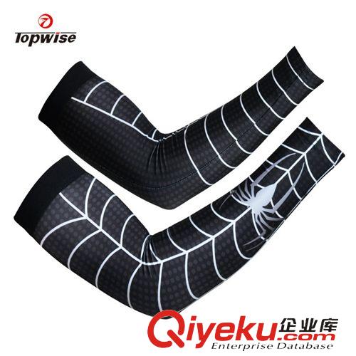 騎行配飾 蜘蛛俠黑色超人系列騎行袖套 自行車單車袖套 防曬戶外防護(hù)袖套原始圖片2