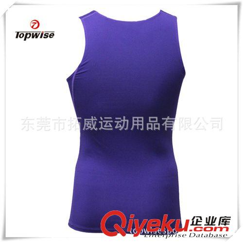 緊身系列 zp 運動休閑服裝 紫背心速干背心 無袖體能服速干背心原始圖片2
