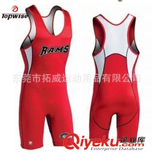 摔跤服 摔跤服供應(yīng)商供應(yīng)熱升華轉(zhuǎn)印無袖摔跤服 吸濕排汗雷霆服 耐拉耐扯原始圖片2