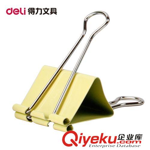 文件管理 正品 得力8553ES長尾夾 燕尾夾票夾 彩色夾子 彩色長尾夾 32mm原始圖片2