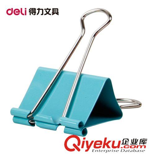 文件管理 正品 得力8553ES長尾夾 燕尾夾票夾 彩色夾子 彩色長尾夾 32mm原始圖片3