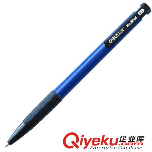 書寫工具 zp廠家直銷 得力6546按動型圓珠筆 中油筆 廣告筆定做 文具批發原始圖片2