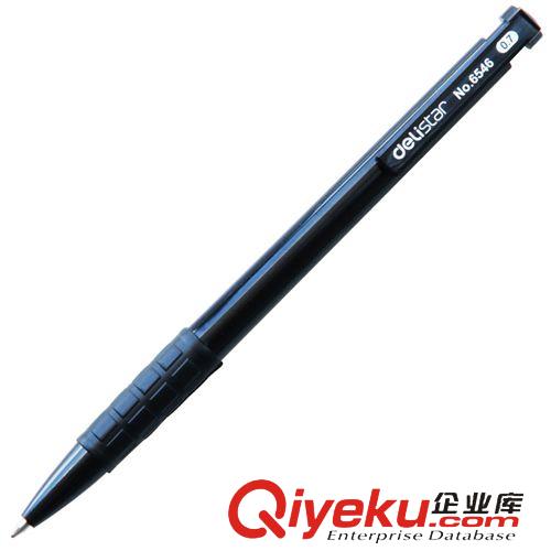 書寫工具 zp廠家直銷 得力6546按動型圓珠筆 中油筆 廣告筆定做 文具批發原始圖片3