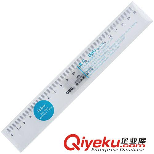桌面辦公文具② zp 得力6220直尺 塑料直尺 學生透明直尺 20cm 辦公用品批發原始圖片3
