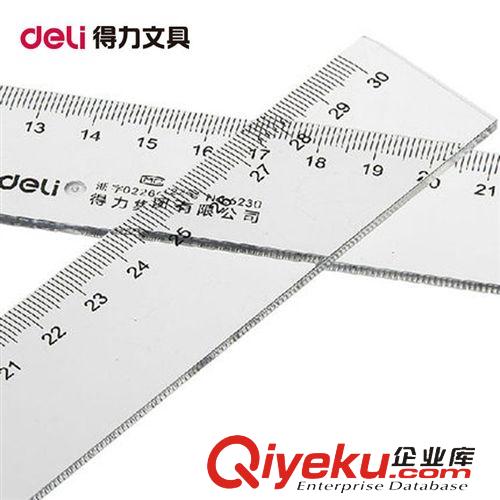 桌面辦公文具② zp得力6230塑料直尺30cm厘米繪圖制圖工具學(xué)生必備透明文具尺子