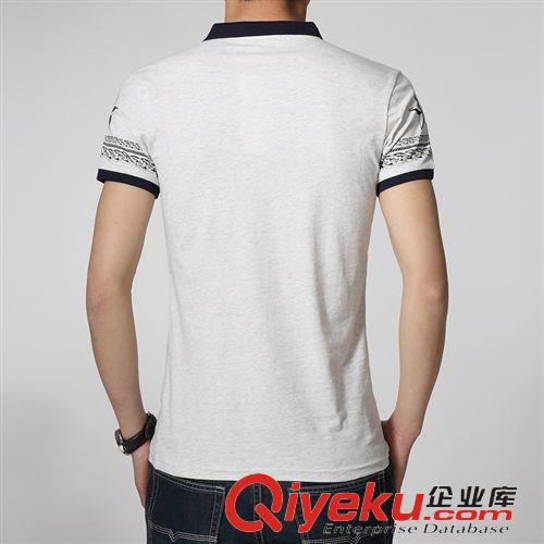 男式POLO 2145夏季男式短袖POLO衫修身男士半袖翻領T恤男裝青年韓版純色潮V