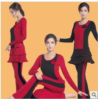 舞蹈服 天天限量購(gòu) 新款廣場(chǎng)舞蹈服裝 新款套裝 拉丁舞 跳舞服 表演G-108