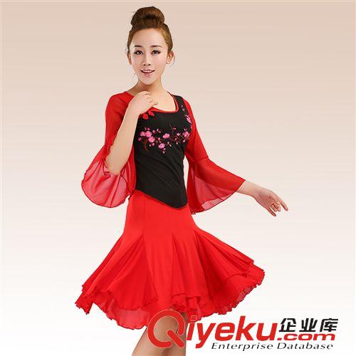 舞蹈服 天天限量購(gòu) 新款廣場(chǎng)舞蹈服裝 新款套裝 拉丁舞 跳舞服 表演G-108原始圖片2