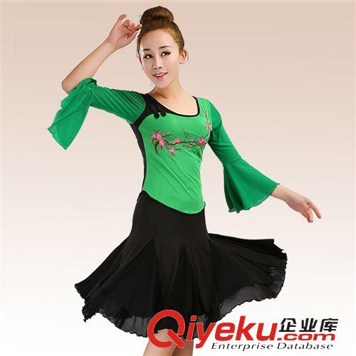 舞蹈服 天天限量購(gòu) 新款廣場(chǎng)舞蹈服裝 新款套裝 拉丁舞 跳舞服 表演G-108原始圖片3