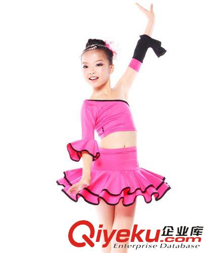 兒童舞蹈服系列 F-0015新款拉丁服裝兒童拉丁拉丁服裝兒童表演服裝練功服