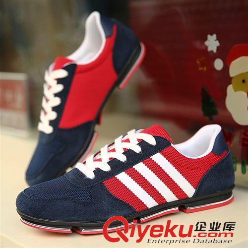 新品上市 批發(fā)2015新zp運(yùn)動(dòng)鞋跑步鞋男士休閑鞋潮板鞋 網(wǎng)面拼皮舒適透氣原始圖片2
