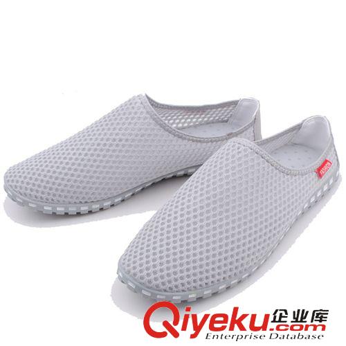 休閑鞋 時尚男鞋 2015新款夏季男士透氣網(wǎng)布單鞋 懶人時尚純色網(wǎng)布單鞋男原始圖片2