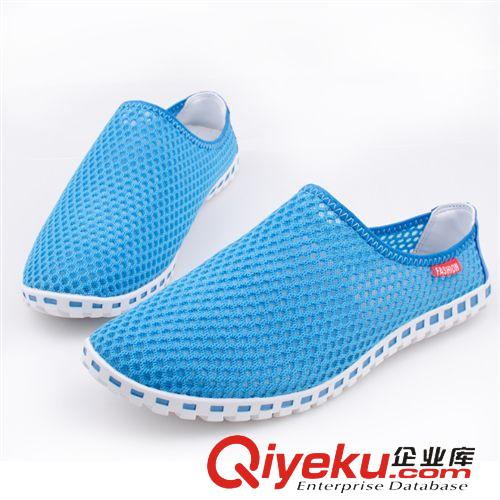 休閑鞋 時尚男鞋 2015新款夏季男士透氣網(wǎng)布單鞋 懶人時尚純色網(wǎng)布單鞋男原始圖片3