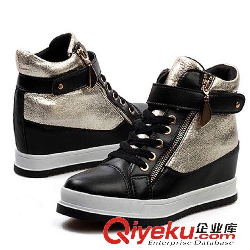 運(yùn)動鞋 春季新款魔術(shù)貼7cm隱形內(nèi)增高女鞋學(xué)生高幫鞋韓版休閑運(yùn)動鞋zp