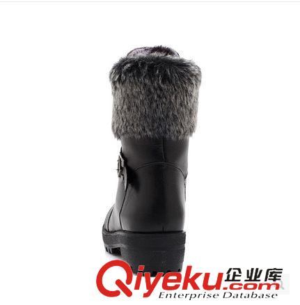 依情鳥·真皮馬丁靴 2014冬季真皮馬丁靴機車女靴粗跟加絨中筒靴英倫韓版女鞋特價88元原始圖片2
