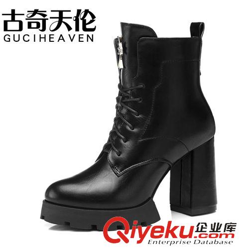 古奇天倫女鞋 古奇天倫 8065 防水臺女靴 粗跟短靴 保暖女鞋 棉鞋子原始圖片3