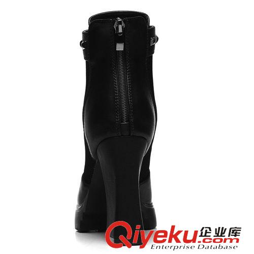 4月中旬上新 古奇天倫 8172 魚嘴涼鞋 透氣高幫鞋 網(wǎng)紗高跟鞋 時尚粗跟女鞋子原始圖片3