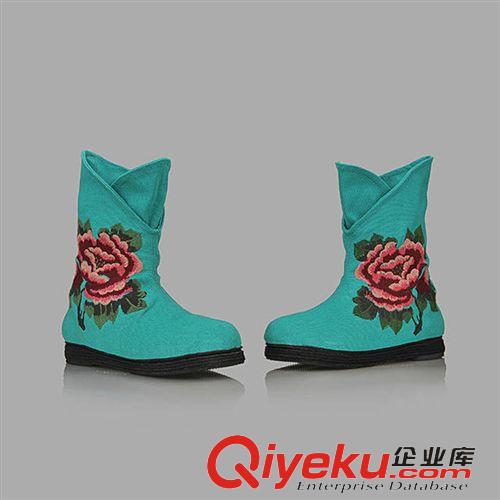 女鞋專區(qū) 廠家直銷老北京四季款女靴民族風(fēng)繡花靴千層底透氣平底短靴傳統(tǒng)鞋