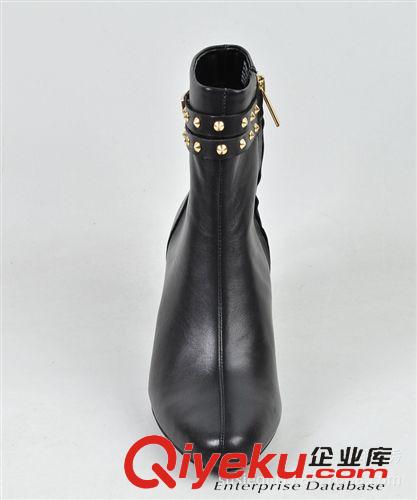 靴子 新款外貿(mào)原單女鞋 zp 高跟 鉚釘 舒適女裝時(shí)尚短靴原始圖片2