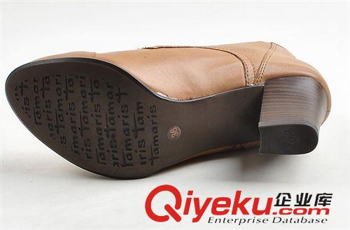 靴子 TA**** Szp鉚釘系帶粗跟短靴擦色復(fù)古 舒適金屬搭配 粗跟靴裸靴原始圖片3
