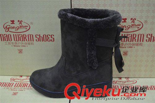 雪地靴棉鞋 11/18zp工貿(mào)女棉鞋冬季加厚保暖休閑鞋鞋底棉靴高幫中邦棉鞋原始圖片2