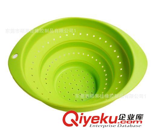 餐具 蛋糕盤 硅膠漏籃  日常生活用品、可折疊、硅膠清洗籃原始圖片2