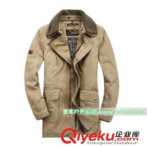 服装类产品 冬季新款gd中长款休闲棉服男式棉衣批发，品牌服装代理加盟奥库