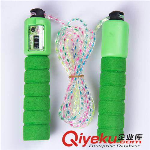 火拼專場 批發帶海棉套七彩計數跳繩，兒童塑料跳繩原始圖片2