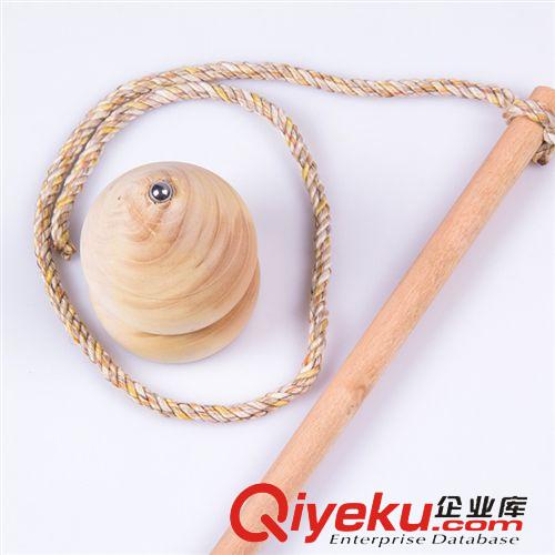 陀螺 批發(fā)銀杏木制葫蘆形6CM陀螺，送鞭子兒童傳統(tǒng)玩具原始圖片2