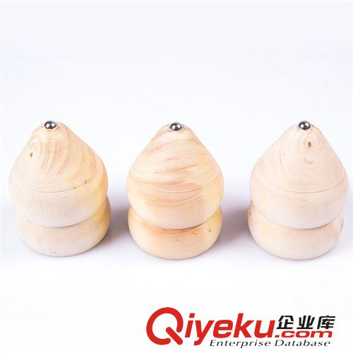陀螺 批發(fā)銀杏木制葫蘆形6CM陀螺，送鞭子兒童傳統(tǒng)玩具原始圖片3