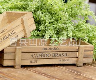 園藝工藝品 【曹縣山原】熱銷生產做舊復古zaka實木木質多肉肉托木質花盆盆栽