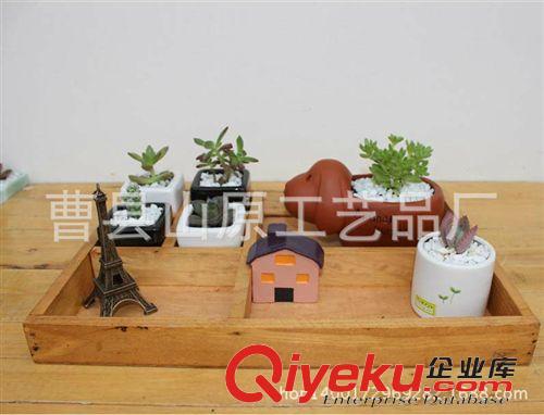 園藝工藝品 專業生產田園風木質花盆原木 多肉花盆可定做