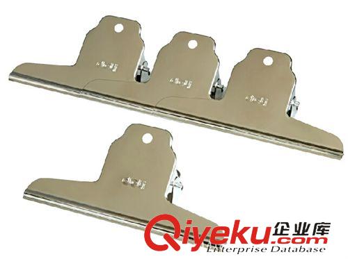 長(zhǎng)尾夾、裝訂夾 山形夾夾子得力9531山形鐵票夾寬145mm畫(huà)夾不銹鋼夾子辦公原始圖片2