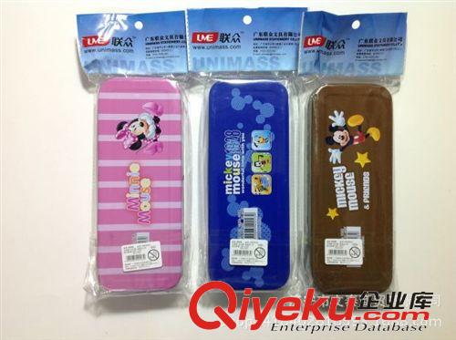 文具盒 聯眾28022 文具盒 筆盒 鉛筆盒 馬口鐵 米奇雙層大容量學生文具原始圖片2