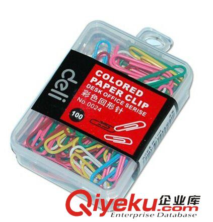 回形針 得力彩色回形針 裝訂用品 得力0024回形針 曲別針 辦公用品原始圖片2